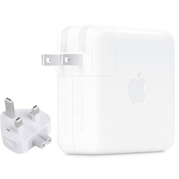 محوّل شحن Apple 67W USB-C (MKU63AM/A) - شحن سريع لأجهزة MacBook والأجهزة ذات منفذ USB-C
