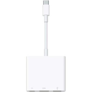 محول USB-C Digital AV Multiport من Apple - متوافق مع HDMI وUSB-A وUSB-C للشحن