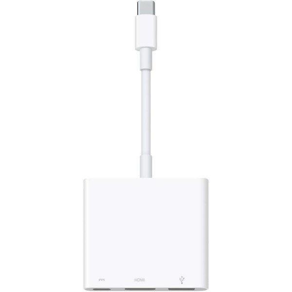 محول USB-C Digital AV Multiport من Apple - متوافق مع HDMI وUSB-A وUSB-C للشحن