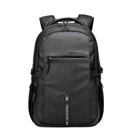 Backpack ARCTIC HUNTER B00388, Waterproof polyester material, cover laptops up to 15.6 inches, Anti-theft back pocket , Multiple compartments - BLACK