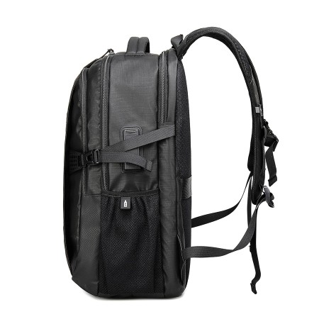 Backpack ARCTIC HUNTER B00388, Waterproof polyester material, cover laptops up to 15.6 inches, Anti-theft back pocket , Multiple compartments - BLACK