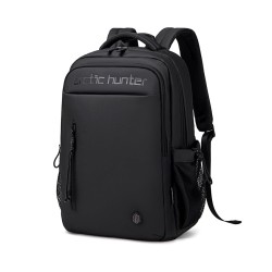 Backpack ARCTIC HUNTER B00534, 21 L Durable Premium design for daily use, cover laptops up to 15.6 inches, Weather Resistant, Anti-theft pockets - BLACK