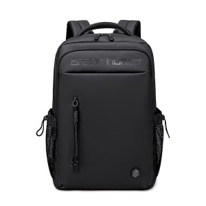 Backpack ARCTIC HUNTER B00534, 21 L Durable Premium design for daily use, cover laptops up to 15.6 inches, Weather Resistant, Anti-theft pockets - BLACK