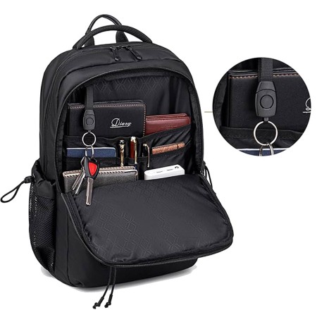 Backpack ARCTIC HUNTER B00534, 21 L Durable Premium design for daily use, cover laptops up to 15.6 inches, Weather Resistant, Anti-theft pockets - BLACK