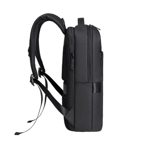 حقيبة الظهر ARCTIC HUNTER B00574, تصميم Premium للاستخدام طويل الأمد, مخصصة لحمل لابتوب حتى 15.6 بوصة, خامة مقاومة للماء و الخدش, جيب على حزام الكتف - أسود