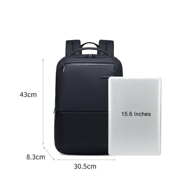 حقيبة الظهر ARCTIC HUNTER B00681, تصميم نحيف وخفيف الوزن لسهولة الحمل والتنقل, مخصصة لحمل لابتوب حتى 15.6 بوصة, قماش مقاوم للماء و الخدش - أسود حقيبة الظهر ARCTIC HUNTER B00681, تصميم نحيف وخفيف الوزن لسهولة الحمل والتنقل, مخصصة لحمل لابتوب حتى 15.6 بوصة, قماش مقاوم للماء و الخدش - أسود