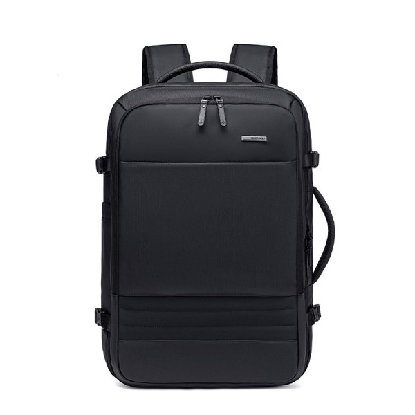 حقيبة الظهر GOLDEN WOLF GB00709, مصممة للاستخدام اليومي المكثف و التنقل, سعة 44 لتر, مقاس لابتوب حتى 15.6 بوصة, تصميم توسعة بسحاب لزيادة السعة  - أسود