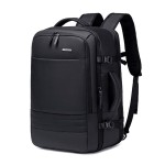 حقيبة الظهر GOLDEN WOLF GB00709, مصممة للاستخدام اليومي المكثف و التنقل, سعة 44 لتر, مقاس لابتوب حتى 15.6 بوصة, تصميم توسعة بسحاب لزيادة السعة  - أسود 