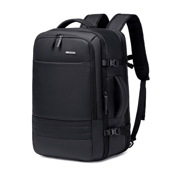 حقيبة الظهر GOLDEN WOLF GB00709, مصممة للاستخدام اليومي المكثف و التنقل, سعة 44 لتر, مقاس لابتوب حتى 15.6 بوصة, تصميم توسعة بسحاب لزيادة السعة  - أسود