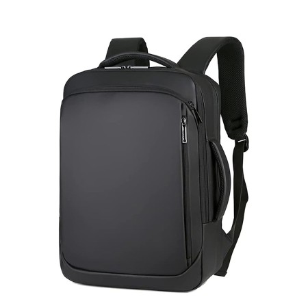 Backpack RAHALA 1901 MEINAILI, Practical design for everyday use, Backpack or hand-carry, cover laptops up to 15.6 inches, USB charging port, water-resistant  - BLACK