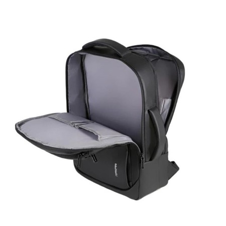 Backpack RAHALA 1901 MEINAILI, Practical design for everyday use, Backpack or hand-carry, cover laptops up to 15.6 inches, USB charging port, water-resistant  - BLACK