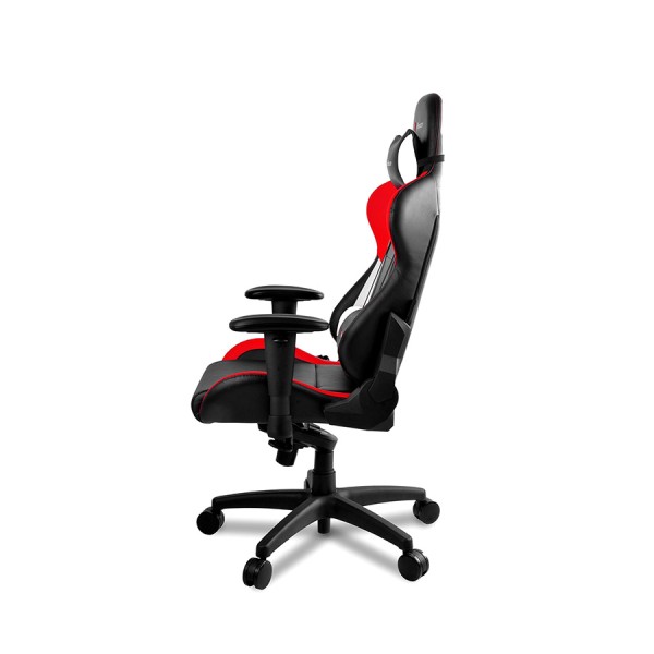 كرسي الألعاب AROZZI Verona Pro V2, تصميم إرجونومي لدعم الظهر والرقبة, قابل للتعديل بالكامل, عجلات مانعة للخدش, الوزن حتى 150 كجم - أسود/أحمر