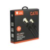 كيبل شبكة ASA CAT8 Shielded Patch Cable, بطول 5 متر, سرعة نقل بيانات تصل إلى 40Gbps, تردد يصل إلى 2000MHz, موصلات RJ45 مطلية بالذهب لتعزيز جودة الاتصال - أسود