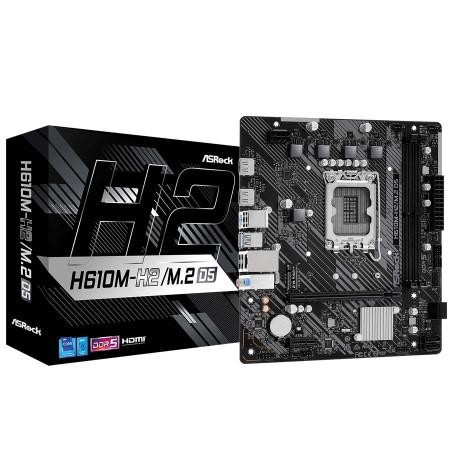 مذربورد قيمنق أزروك H610M-H2 - سوكيت LGA1700 - تدعم معالجات إنتل جيل 12-14 - رام DDR5