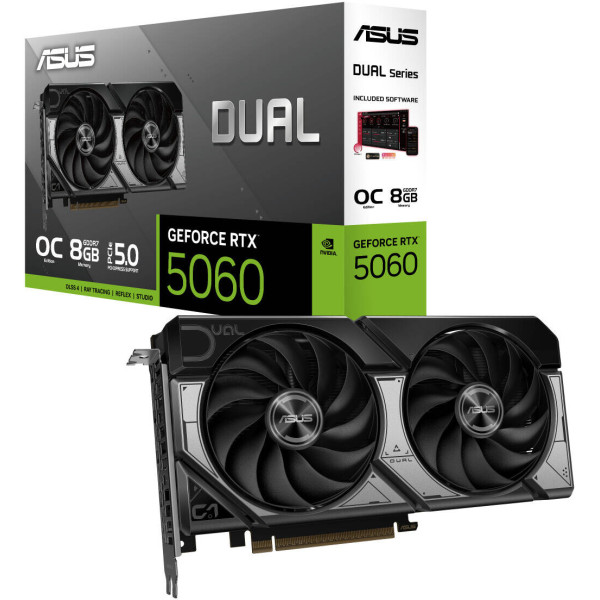 Graphics Card ASUS GeForce RTX 5060 DUAL 8GB OC Gaming Graphics Card ASUS GeForce RTX 5060 DUAL 8GB OC Gaming