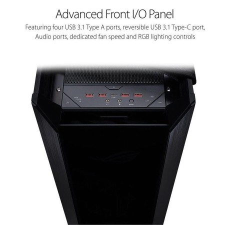 ASUS ROG Strix Helios GX601 Case - E-ATX - Aura Sync - GPU Bracket - Black