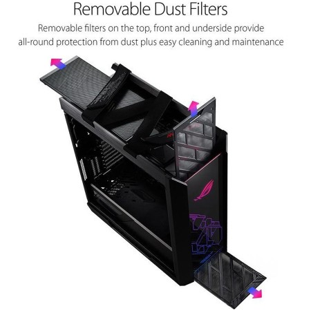 ASUS ROG Strix Helios GX601 Case - E-ATX - Aura Sync - GPU Bracket - Black