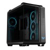 صندوق احترافي ASUS TUF Gaming GT502 Horizon، Mid-Tower ATX، مزود بـ 4 مراوح ARGB، زجاج بانورامي مقسّى، وهيكل Dual-Chamber – اسود صندوق احترافي ASUS TUF Gaming GT502 Horizon، Mid-Tower ATX، مزود بـ 4 مراوح ARGB، زجاج بانورامي مقسّى، وهيكل Dual-Chamber – اسود