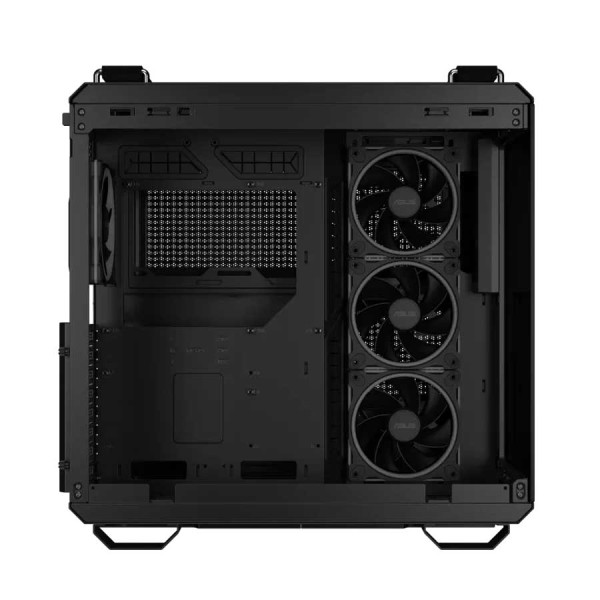 صندوق احترافي ASUS TUF Gaming GT502 Horizon، Mid-Tower ATX، مزود بـ 4 مراوح ARGB، زجاج بانورامي مقسّى، وهيكل Dual-Chamber – اسود صندوق احترافي ASUS TUF Gaming GT502 Horizon، Mid-Tower ATX، مزود بـ 4 مراوح ARGB، زجاج بانورامي مقسّى، وهيكل Dual-Chamber – اسود