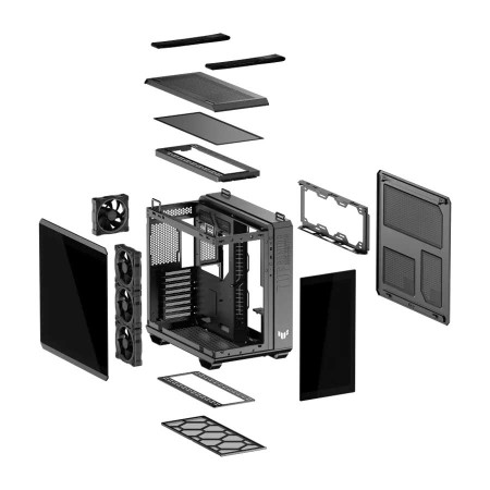 ASUS TUF GT502 Horizon Case - 4x ARGB Fans - Panoramic Glass - Black ASUS TUF GT502 Horizon Case - 4x ARGB Fans - Panoramic Glass - Black