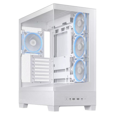 ASUS A31 Plus TG ARGB Case - BTF Hidden-Connector Support - 4 Fans - White