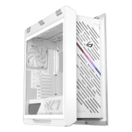 صندوق احترافي العاب ASUS ROG Strix Helios II GX601 بإطار ألمنيوم فاخر ولوحات زجاج مقوّى، يدعم E-ATX، تدفق هواء محسّن ومساحة داخلية واسعة – ابيض