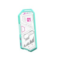 حاوية تخزين خارجية ASUS ROG STRIX ARION, تصميم خاص Hatsune Miku, دعم أقراص M.2 NVMe بأحجام: 2230 / 2242 / 2260 / 2280, واجهة USB 3.2 Gen 2 Type-C, سرعة نقل تصل إلى 10Gbps - أبيض