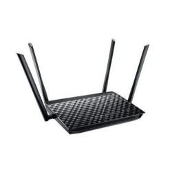 راوتر لاسلكي ASUS RT-AC1200G+ AC1200, بنطاق مزودج 2.4GHz + 5GHz, مع 4 هوائيات خارجية, 4 منافذ LAN جيجابت + منفذ WAN جيجابت, منفذ USB 2.0  - أسود