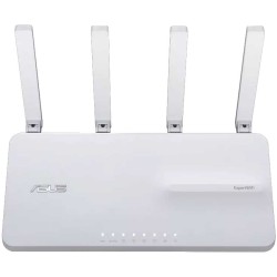 راوتر ASUS ExpertWiFi EBR63، يدعم WiFi 6 (802.11ax)، سرعة 2.4GHz تصل إلى 574 ميجابت في الثانية، وسرعة 5GHz تصل إلى 2402 ميجابت في الثانية، بإجمالي سرعة AX3000، وذاكرة 512MB RAM