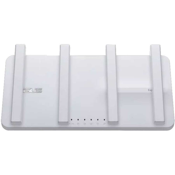 راوتر ASUS ExpertWiFi EBR63، يدعم WiFi 6 (802.11ax)، سرعة 2.4GHz تصل إلى 574 ميجابت في الثانية، وسرعة 5GHz تصل إلى 2402 ميجابت في الثانية، بإجمالي سرعة AX3000، وذاكرة 512MB RAM