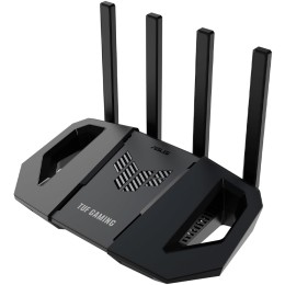 راوتر ASUS TUF GAMING BE3600 WiFi 7 (TUF-BE3600)، يدعم نطاق 2.4GHz بسرعة تصل إلى 688 Mbps، ونطاق 5GHz بسرعة تصل إلى 2882 Mbps، مزود بمعالج رباعي النواة بسرعة 2.0GHz