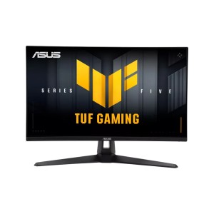 شاشة أسوس TUF Gaming VG27AQ5A مقاس 27 بوصة، مزودة بشاشة Fast IPS بدقة QHD ‎2560×1440‎، معدل تحديث 210Hz OC، زمن استجابة 0.03 مللي ثانية، 130% sRGB – اسود