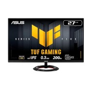 شاشة ألعاب ASUS TUF Gaming VG279Q5R  ,مقاس 27 بوصة مزودة بلوحة Fast IPS ,بدقة Full HD (1920 × 1080) ,بمعدل تحديث 200 هرتز، وزمن استجابة 0.3 مللي ثانية ,مع مكبرات صوت - اسود