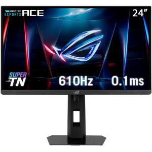 شاشة ألعاب احترافية ASUS ROG Strix XG248QSG Ace 24" FHD (1920×1080) لمنافسات Esports، بمعدل تحديث 610 Hz، وزمن استجابة 0.1 مللي ثانية، مع دعم HDR10 وELMB 2