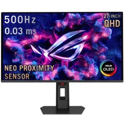 Gaming Monitor ASUS ROG Strix XG27AQDPG, 27-inch QD-OLED, QHD (2560×1440), 500Hz OC, 0.03ms, sRGB 145%, NVIDIA G-SYNC - Black