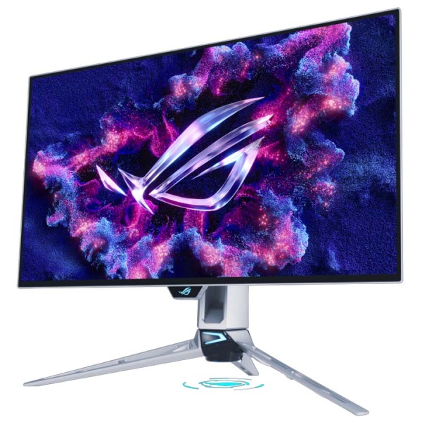 شاشة ألعاب ASUS ROG Swift OLED PG27AQWP-W، لوحة WOLED، مقاس 27 بوصة، وضع مزدوج Dual-Mode بدقة QHD بتردد 540 هرتز أو HD بتردد 720 هرتز، زمن استجابة 0.02 مللي ثانية، HDMI 2.1 - ابيض