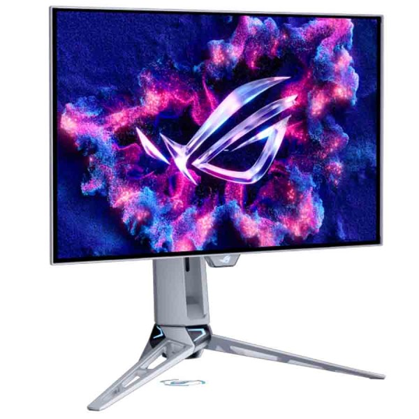 شاشة ألعاب ASUS ROG Swift OLED PG27AQWP-W، لوحة WOLED، مقاس 27 بوصة، وضع مزدوج Dual-Mode بدقة QHD بتردد 540 هرتز أو HD بتردد 720 هرتز، زمن استجابة 0.02 مللي ثانية، HDMI 2.1 - ابيض