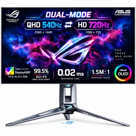 شاشة قيمنق أسوس ROG Swift OLED PG27AQWP-W - مقاس 27 إنش - 2K QHD 540Hz - استجابة 0.02ms - أبيض