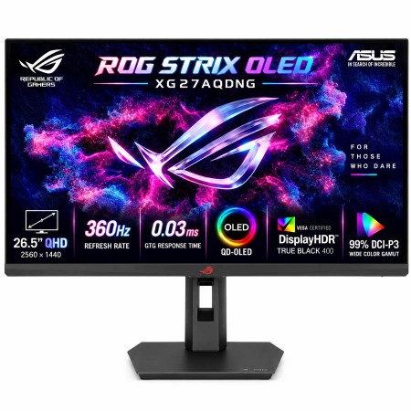 شاشة قيمنق أسوس ROG Strix OLED XG27AQDNG - 27 إنش - 2K QHD 360Hz - 0.03ms - QD-OLED