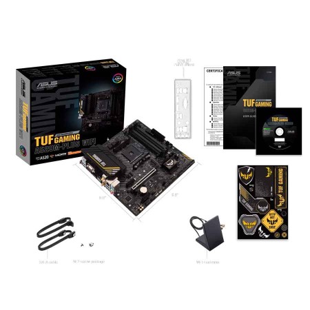 مذربورد أسوس TUF GAMING A520M-PLUS WIFI - تدعم PCIe 3.0 - سوكيت AM4 - رام DDR4 مذربورد أسوس TUF GAMING A520M-PLUS WIFI - تدعم PCIe 3.0 - سوكيت AM4 - رام DDR4