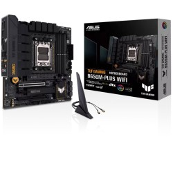 Motherbaord ASUS TUF GAMING B650M-PLUS WiFi 6 DDR5 ARGB GEN2 AURA  ,Supports AM5 socket  ,PCIe 5.0 x16 slot ,WiFi 6 - Black