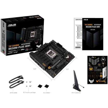 مذربورد أسوس TUF GAMING B650M-PLUS WIFI - تدعم PCIe 5.0 - سوكيت AM5 - رام DDR5
