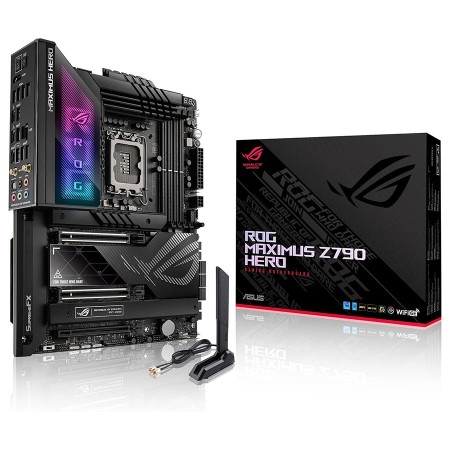 مذربورد أسوس ROG MAXIMUS Z790 HERO - تدعم PCIe 5.0 - سوكيت LGA1700 - رام DDR5 - قطعة Wi-Fi 6E مذربورد أسوس ROG MAXIMUS Z790 HERO - تدعم PCIe 5.0 - سوكيت LGA1700 - رام DDR5 - قطعة Wi-Fi 6E