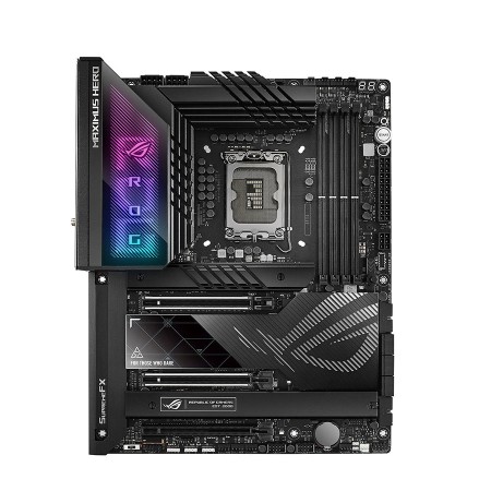 مذربورد أسوس ROG MAXIMUS Z790 HERO - تدعم PCIe 5.0 - سوكيت LGA1700 - رام DDR5 - قطعة Wi-Fi 6E مذربورد أسوس ROG MAXIMUS Z790 HERO - تدعم PCIe 5.0 - سوكيت LGA1700 - رام DDR5 - قطعة Wi-Fi 6E