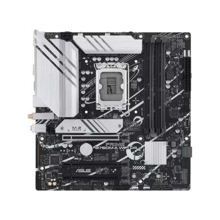 لوحة ام احترافية ASUS Prime B760M-A WiFi D4 بمقاس micro‑ATX، فتحة PCIe 4.0 x16، وصوت Realtek 7.1‑قناة لوحة ام احترافية ASUS Prime B760M-A WiFi D4 بمقاس micro‑ATX، فتحة PCIe 4.0 x16، وصوت Realtek 7.1‑قناة