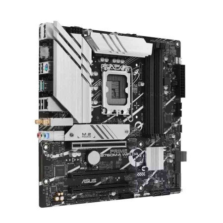 لوحة ام احترافية ASUS Prime B760M-A WiFi D4 بمقاس micro‑ATX، فتحة PCIe 4.0 x16، وصوت Realtek 7.1‑قناة لوحة ام احترافية ASUS Prime B760M-A WiFi D4 بمقاس micro‑ATX، فتحة PCIe 4.0 x16، وصوت Realtek 7.1‑قناة