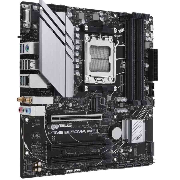 MOTHERBAORD ASUS PRIME B650M‑A WiFi II ,DDR5 memory support ,OptiMem II technology ,PCIe 5.0/4.0 slots Socket AM5