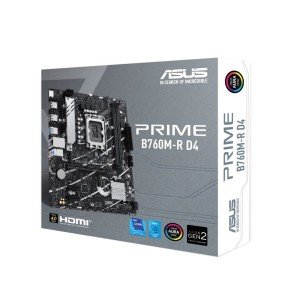 MOTHERBOARD ASUS PRIME B760M-R D4, Micro-ATX, DDR4 memory, 2 × DIMM, support 12th, 13th, and 14th Gen CPUs 
