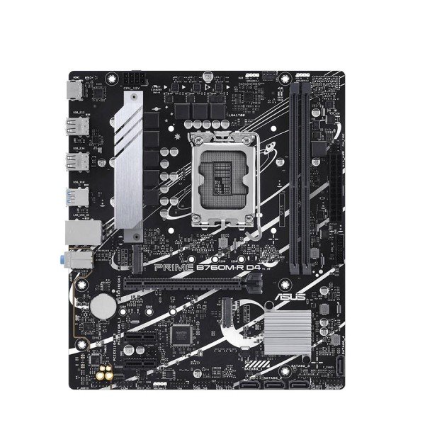 MOTHERBOARD ASUS PRIME B760M-R D4, Micro-ATX, DDR4 memory, 2 × DIMM, support 12th, 13th, and 14th Gen CPUs MOTHERBOARD ASUS PRIME B760M-R D4, Micro-ATX, DDR4 memory, 2 × DIMM, support 12th, 13th, and 14th Gen CPUs
