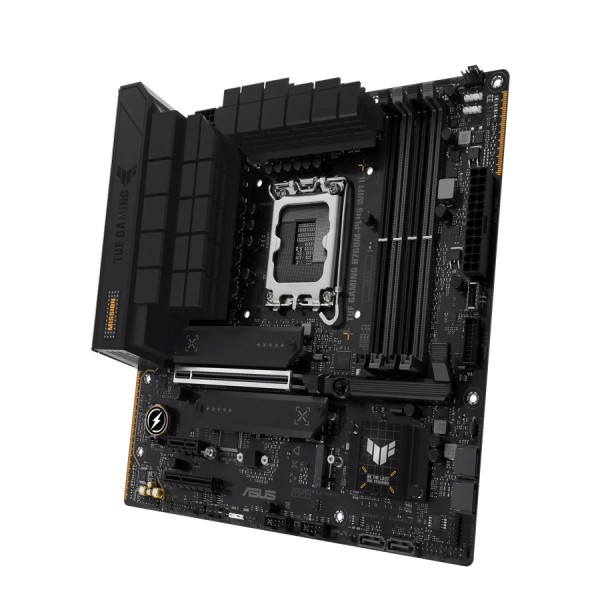 MOTHERBAORD ASUS TUF Gaming B760M‑PLUS WIFI II ,DDR5 memory ,PCIe 5.0 x16 ,Realtek 7.1‑channel audio ,Factor Micro‑ATX - Black